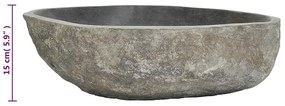 Lavatório de pedra do rio oval (45-53)x(34-41) cm