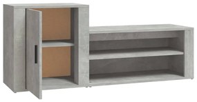 Sapateira 130x35x54 cm derivados de madeira cinzento cimento