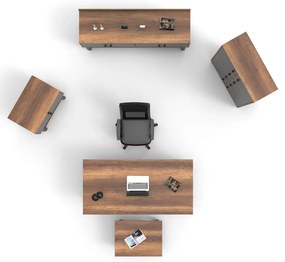 Conjunto de Mobiliário de Escritório MN11 – Barroco Antracite – Divers