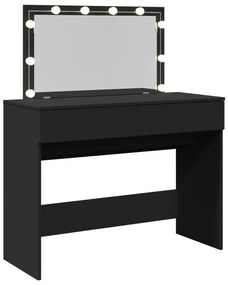 Toucador com luzes LED 100x40x120 cm preto