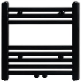 Aquecedor toalhas casa de banho liso 480 x 480 mm preto