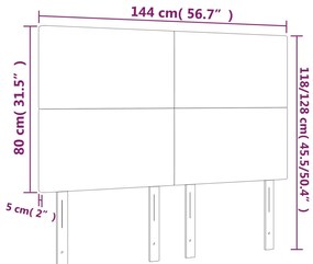 Cabeceira cama 4 pcs couro artificial 72x5x78/88 cm cappuccino