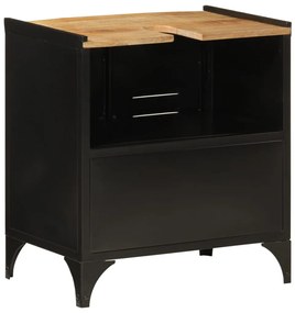 Armário p/ lavatório WC 55x35x60 cm ferro e mangueira maciça