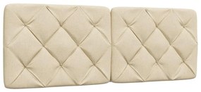Cama com colchão 140x200 cm tecido cor creme