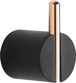 Mexen Aron gancho para toalha, preto/ouro rosa - 7088135-67