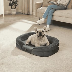 Cama para cães de tamanho médio 76 x 51 x 18 cm cinza ardósia
