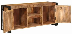 Gabinete para TV Castanho Madeira de manga sólida e rugosa