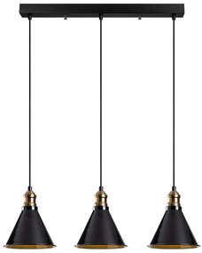 Chandelier Berceste – Preto – 70 cm de diâmetro, 117 cm de altura