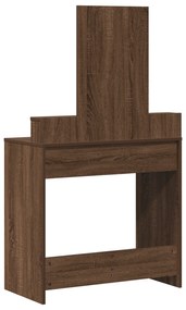 Mesa de Maquiagem com Gavetas Castanho Carvalho 79x41x140 cm