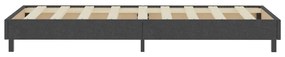 Cama boxspring 90x200 cm tecido cinzento-escuro