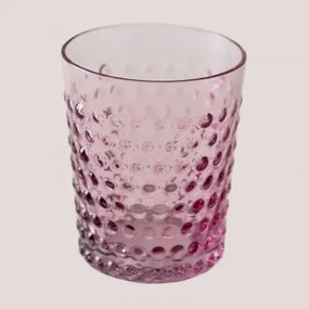 Pack De 4 Copos De Vidro 32 Cl Ticris Rosa Hortensia - Sklum