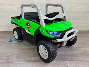 Carro elétrico para crianças 1 a 6 anos 12V 4x4 Buggy 1000RR rodas borracha e controlo remoto Verde
