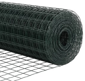 Cerca Euro com 13 Postes 0.4x50 m Aço Galvanizado Verde