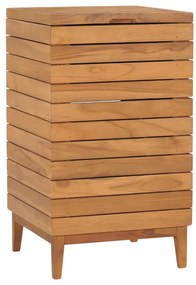 vidaXL Cesto para roupa suja 40x40x70 cm madeira de teca maciça