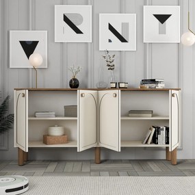 Aparador "Bianco" - Creme - 180x84x35cm - Design Moderno