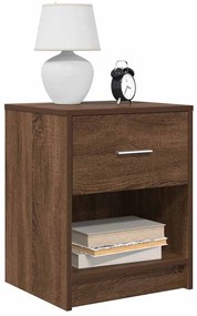 vidaXL Mesas de cabeceira 2pcs com gaveta 40x34x50cm carvalho castanho