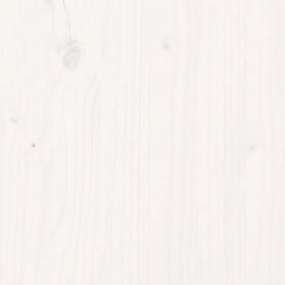 Suporte de lenha 33,5x30x110 cm pinho maciço branco