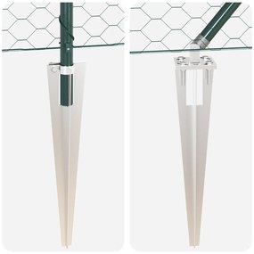 Cerca Hexagonal Verde vidaXL 0,4x25 m Aço