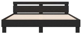 Estrutura da Cama com cabeceira Carvalho Preto 180 x 200 cm