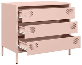 Aparador 68x39x58,5 cm aço laminado a frio rosa