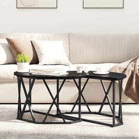Mesa de Centro vidaXL Preta de Carvalho 80x80x42 cm em Madeira de Enge