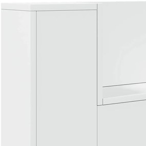 Armário de cabeceira com luzes LED 100x16,5x103,5 cm branco