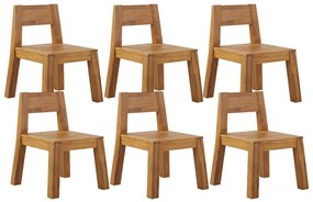 Conjunto de 6 cadeiras de jardim em madeira de acácia LIVORNO Beliani