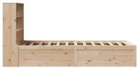 Cama sem colchão 90x200 cm madeira de pinho maciça