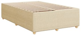 Cama boxspring com colchão 120x190 cm tecido cor creme