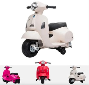 Vespa Mini eletrica Crianças 6V 12 meses a 3 anos Branca