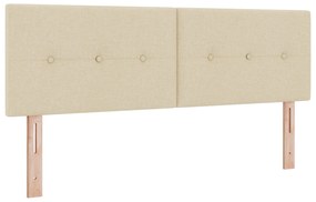 Cama Box Spring com Colchão Creme 140x200 cm Tecido