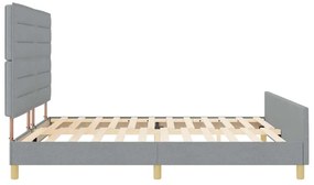 Estrutura de Cama vidaXL Cinza Claro 180x200 cm Tecido