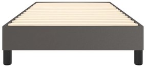 Estrutura de cama 100x200 cm couro artificial cinzento