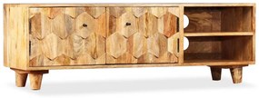 Armário TV madeira de mangueira maciça 118x35x40 cm