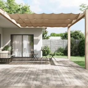 Toldo vertical 180x1200 cm tecido oxford cinza-acastanhado