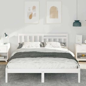 Estrutura da Cama com cabeceira Branco 140 x 200 cm