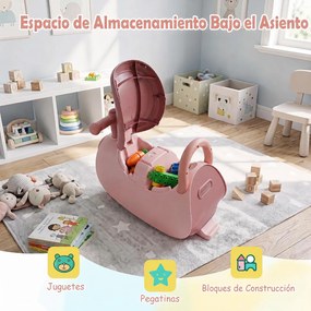 Veículo Deslizante Infantil, 47 x 21 x 34,5 cm, Efeitos Sonoros e Luminosos, Cor-de-rosa