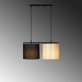 Candeeiro de Teto Valiz – Creme e Preto – 47 x 20 cm