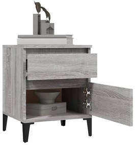 Mesas de cabeceira 2 pcs 40x35x50 cm cinzento sonoma