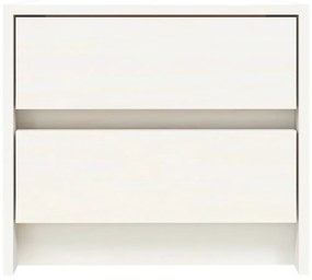 Mesas de cabeceira 2 pcs 40x31x35,5 cm pinho maciço branco