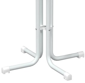 Mesa de jantar Ø70x110 cm derivados de madeira e aço branco
