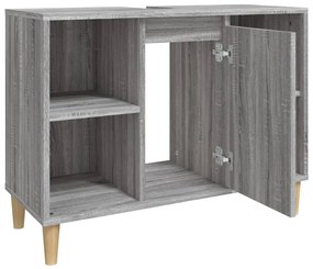 Móvel p/ lavatório 80x33x60 cm derivados madeira cinza sonoma