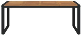 Mesa jardim c/ pernas em forma de U 200x90x75 cm acácia maciça