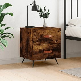 vidaXL Mesa cabeceira 40x35x47,5 cm derivados madeira carvalho fumado