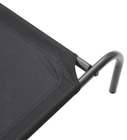 Cama para cães elevada 150x90x20cm tecido oxford e aço preto
