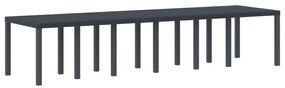 vidaXL Mesa de Jardim Antracite 350 x 100 x 74 cm vime PE