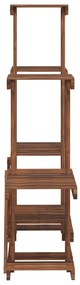Suporte de plantas 95x25x96 cm madeira de abeto maciça