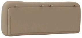 Almofadão de cabeceira 140 cm couro artificial cappuccino
