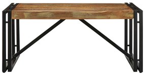 Mesa de centro multicor 80x80x35 cm madeira maciça recuperada