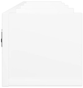 Armários de parede 2 pcs 99x18x16,5 cm derivados madeira branco